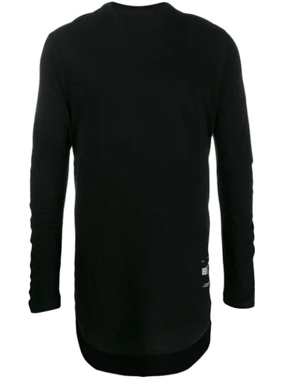 Julius Ruched Sleeve Jumper In Black