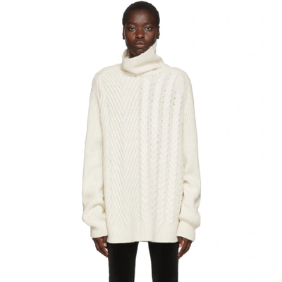 Haider Ackermann Cable Knit Jumper In White