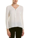 The Kooples Top - Silk Zip Front In White