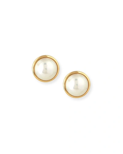 Belpearl Kobe Logo Akoya Pearl Earrings