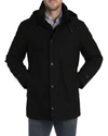 Norwegian Wool Men's City Hooded Wool Parka In Black