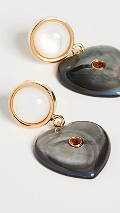 Lizzie Fortunato Forevermore Mother-of-pearl Earrings In Black