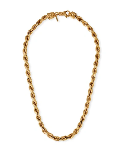 Emanuele Bicocchi Men's French Rope Chain Necklace, Golden