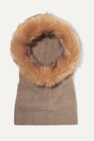 Eugenia Kim Paulina Cashmere And Faux Fur Snood In Taupe