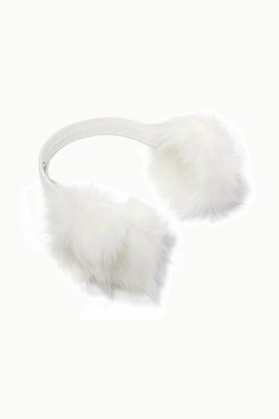 Eugenia Kim Janine Leather And Faux Fur Earmuffs In White