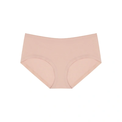 Wolford Contour Seamless Stretch-cotton Briefs In Rose