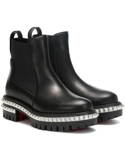 Christian Louboutin By The River 50mm Studded Leather Chelsea Boots In  Black | ModeSens