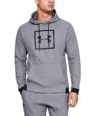 Under Armour Unstoppable Graphic Logo Hooded Sweatshirt In Steel