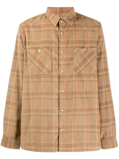 Apc Toundra Checked Cotton-corduroy Overshirt In Brown
