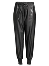 Elie Tahari Zuma Faux-leather Jogger Pants In Black