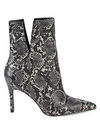 Charles David Women's Dashing High-heeled Snake Print Ankle Booties In Black Multi