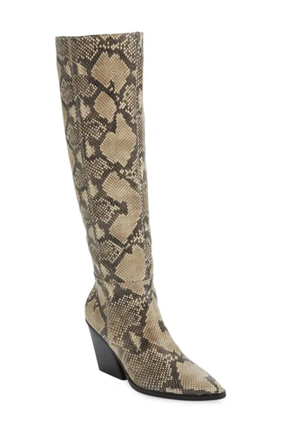 Dolce Vita Women's Isobel High-heel Tall Boots In Black/ White Snake Print