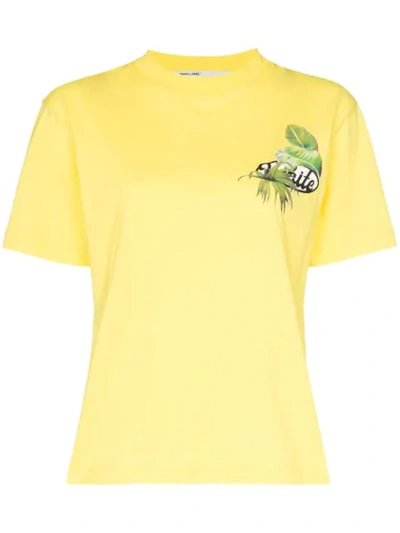 Off-white Arrow Logo T-shirt In Yellow