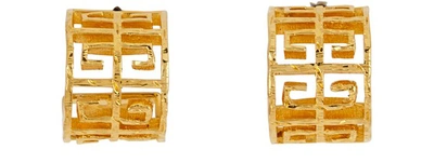 Givenchy 4g Logo Hoop Earrings In Gold