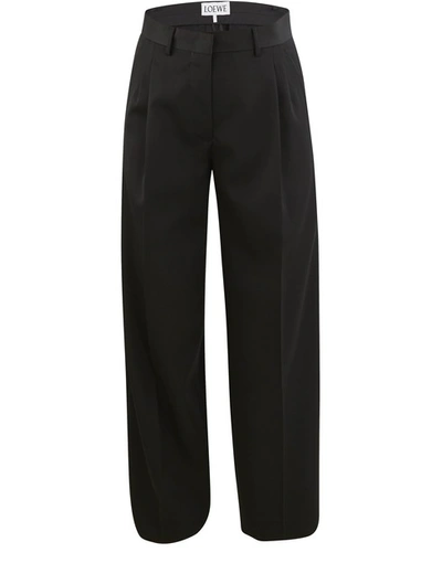 Loewe Pleated Trousers In Black