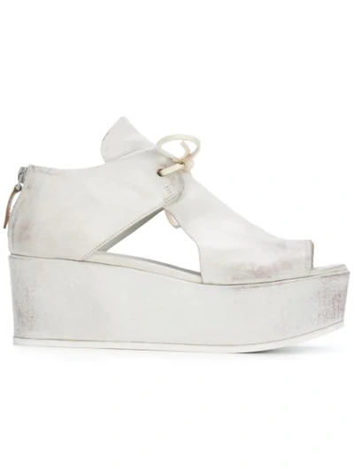 Marsèll Velvet Platform Sandals In White