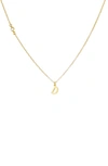 Panacea Initial Pendant Necklace In Gold D