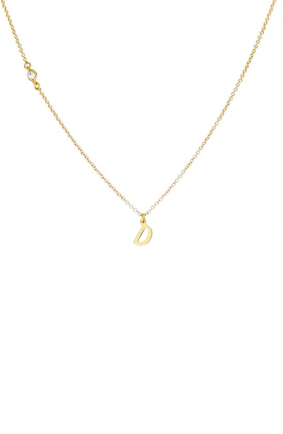 Panacea Initial Pendant Necklace In Gold D