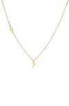 Panacea Initial Pendant Necklace In Gold T