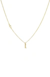 Panacea Initial Pendant Necklace In Gold L