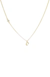 Panacea Initial Pendant Necklace In Gold C