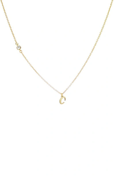 Panacea Initial Pendant Necklace In Gold C
