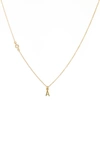 Panacea Initial Pendant Necklace In Gold A