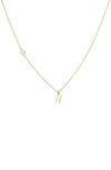Panacea Initial Pendant Necklace In Gold H