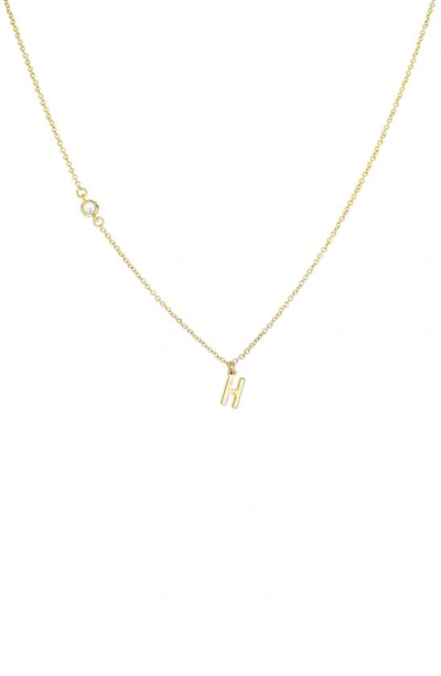 Panacea Initial Pendant Necklace In Gold H