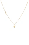 Panacea Initial Pendant Necklace In Gold M