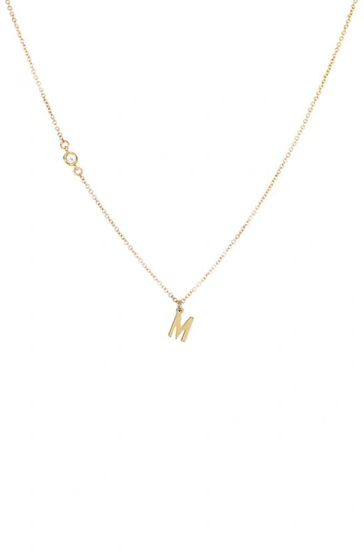Panacea Initial Pendant Necklace In Gold M
