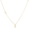 Panacea Initial Pendant Necklace In Gold K