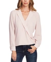 Vince Camuto Notch-collar Surplice Top In Soft Pink