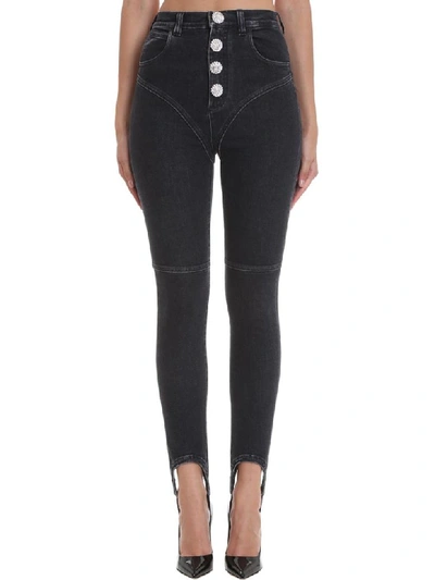 Alessandra Rich Jeans In Black Denim