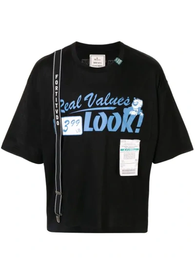 Miharayasuhiro Brace Embellished T-shirt In Black