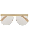 Courrèges Eyewear Oversize Lens Sunglasses In Nude
