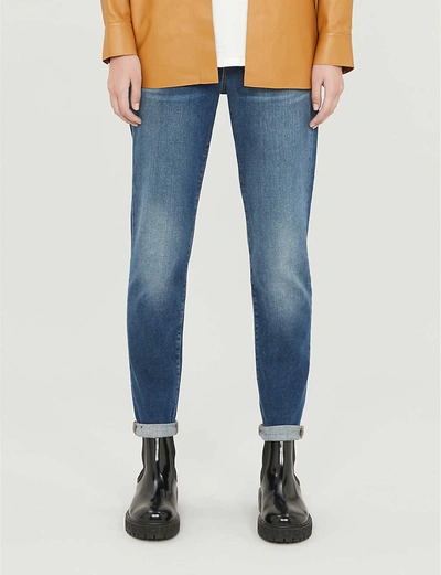 Frame Le Garcon Mid-rise Straight Jeans In Azure