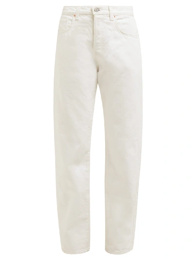 Nili Lotan Archer Mid-rise Straight-leg Jeans In Sand White