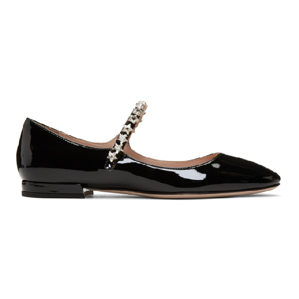 miu miu embellished ballerina flats