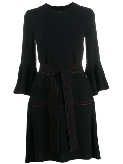 Talbot Runhof Belted Dress In Black