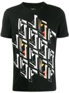 Fendi Futuristic Ff T-shirt In Black