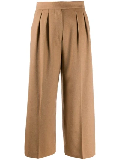 Max Mara Cropped Tailored Trousers In Neutrals