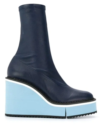 Clergerie Bliss Boots In Navy/babyblue