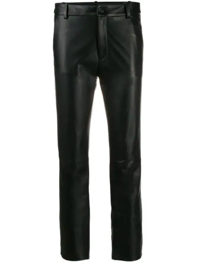 Nili Lotan Cropped Skinny-fit Trousers In Black