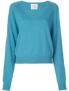 A Shirt Thing V Neck Jumper In Blue