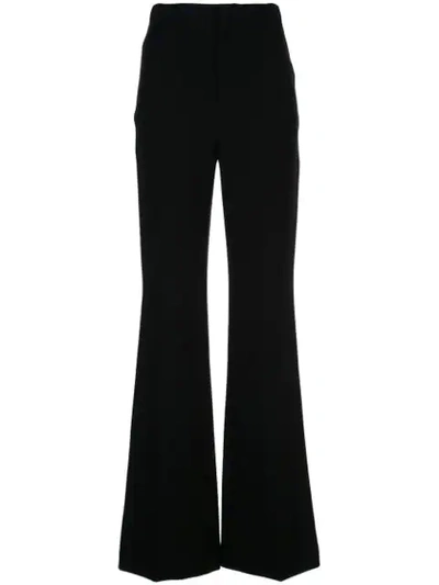 Alice And Olivia High Waist Flared Trousers In Black