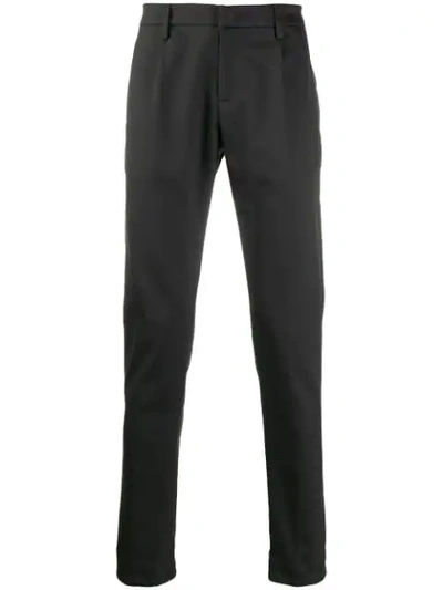 Dondup Tailored Cotton Trousers In Grey