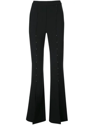 Ellery High Waisted Flared Trousers In Black