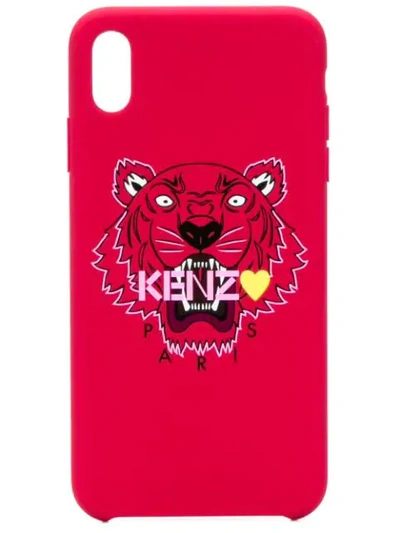 Kenzo Tiger-print Iphone Xs Max Case In Red