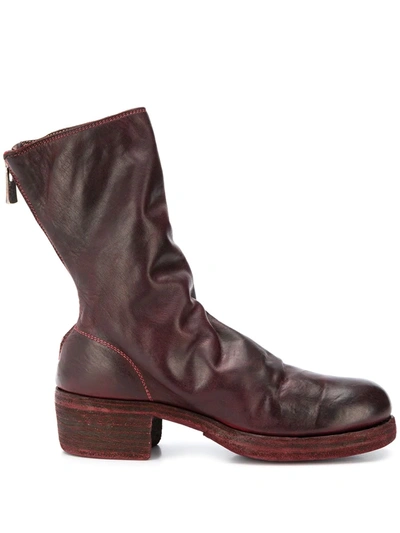 Guidi Worn Effect Boots In Brown